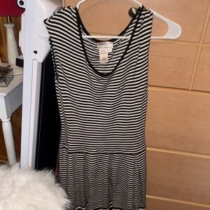 Black and White Striped Dress